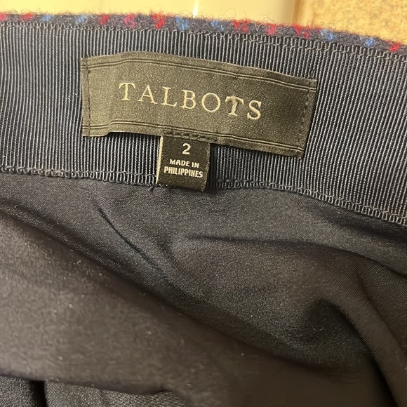 Talbots plaid wool blend a line skirt NWOT size 2 - Picture 7 of 8